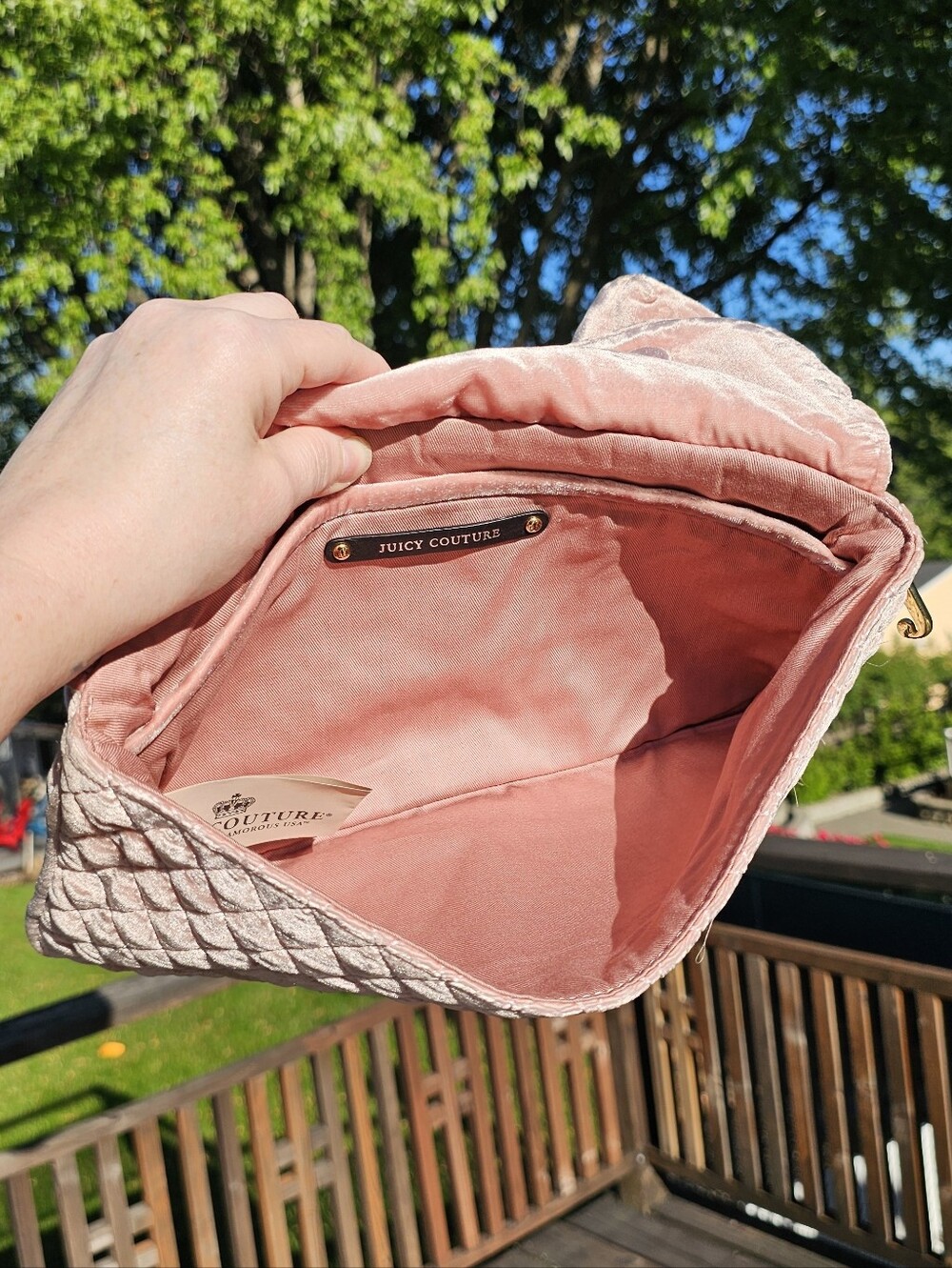 Vintage Juicy Couture "Tied with a Bow" Large Velvet Clutch - MSRP $198 - Picture 10 of 16
